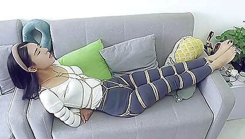 A hot brunette with a nice pair of tits and a nice ass is fucking