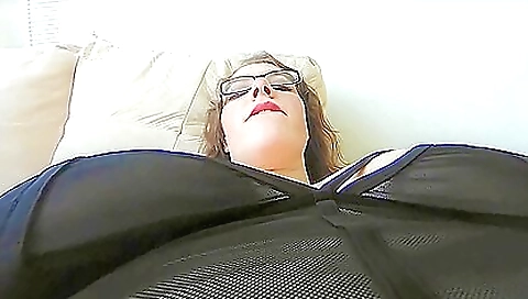 Black and white guy fucks brunette with glasses on vr