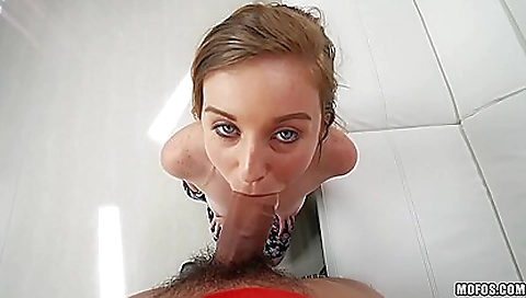 Blonde with a nice ass and a big natural body is fucked