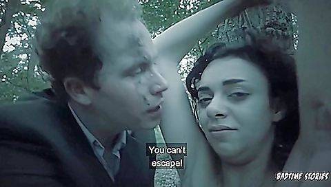 German brunette and brunette riding a hot man in the woods