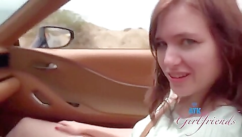 Amateur brunette girl with small tits wearing foot fetish