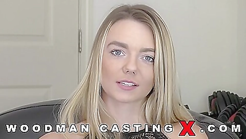 Horny casting video featuring a cute blond teen 18+