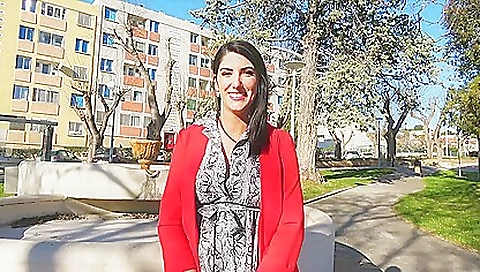 Blonde brunette has a threesome with two big cocks