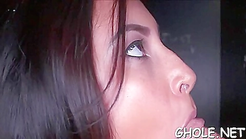 Huge boobs and a big ass pornstar is deepthroating