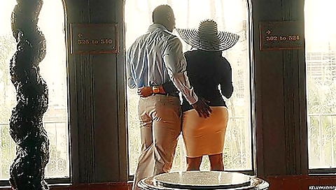 Big boobed ebony girl is getting banged from behind