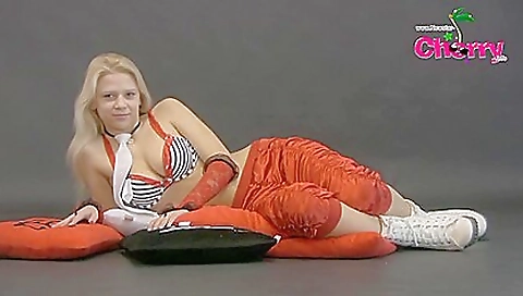 Cherry wants to feel hot and horny and she does it in a solo video