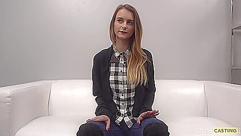 Adela takes her face in the camera lens and looks beautiful