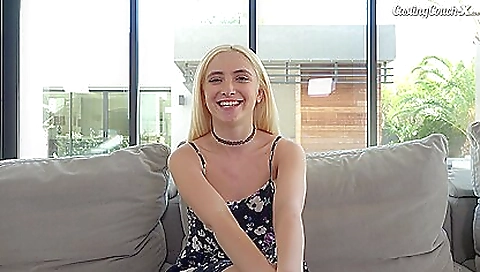 Blonde teen gets cumshot in her hairy pussy and pussy