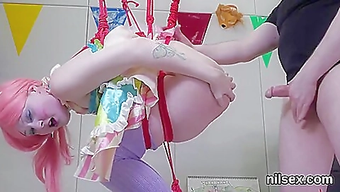 Busty woman gets pinned and pinned in anal penetration