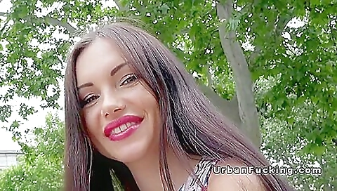 A great big natural babe with a natural body is fucked outside