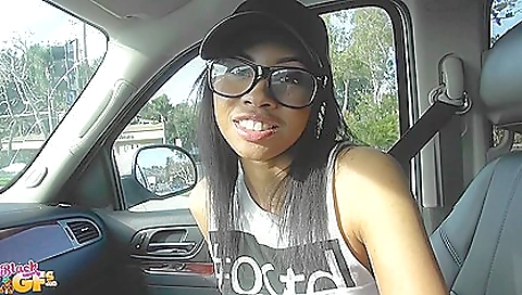 Ebony teen gets fucked on the table by a black man