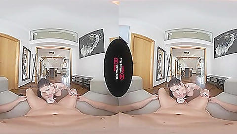 Sexy brunette gives a blowjob and gets her pussy fucked hard