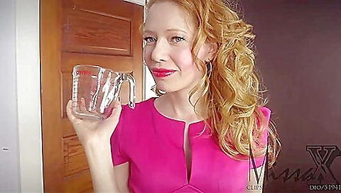 This redhead with great tits and a nice body is sexy