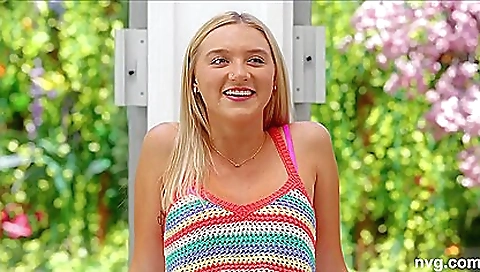 Blonde beauty getting facial cumshot in the casting