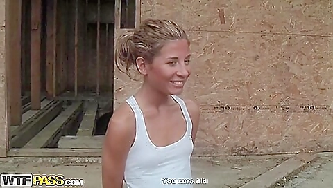 Amateur outdoor video showing blonde getting fucked