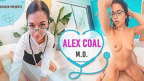 Horny brunette nurse gets fucked hard by a horny stud