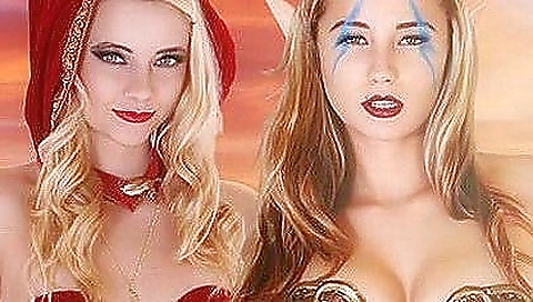 Sexy pornstar with big boobs and tits is dressed in pink